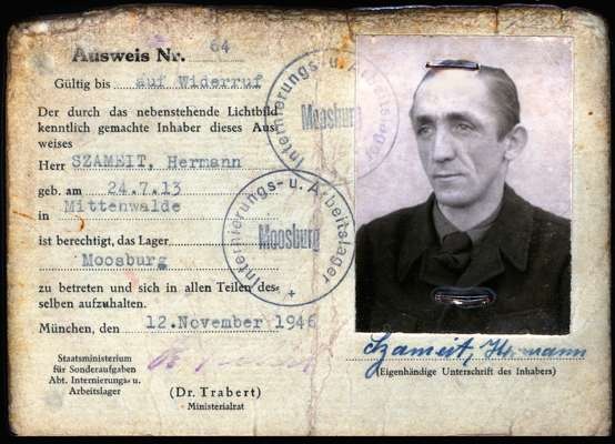 Ausweis Wachmann Hermann SZAMEIT, 12. Nov. 1946