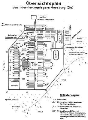 �bersichtsplan Internierungslager Camp 6 in Moosburg