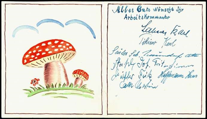 1947, Muttertags-Gr��e aus dem Internierungslager Moosburg