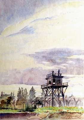 1946, Wachtturm vom Camp 6
