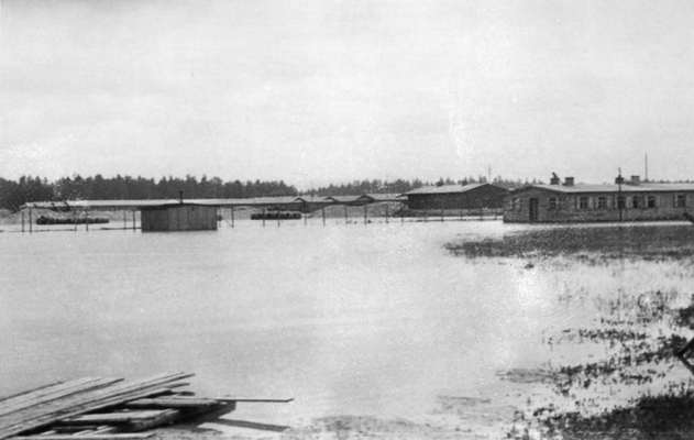 Moosburg, Stalag VIIA, Hochwasser Juni 1940