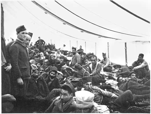 Moosburg Stalag VII A, Blick in ein berflltes Zelt