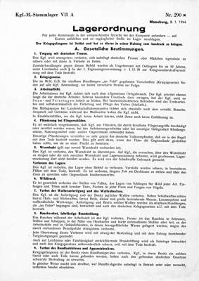 Stalag VII A  Lagerordnung