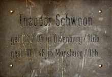 Friedhof Moosburg: Theodor Schwoon *1905 †1946