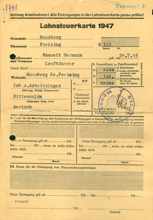 SZAMEIT Hermann, Lohnsteuerkarte 1947