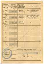 Bescheinigung zur Invalidenversicherung 1945-1949 von Szameit Hermann *24.Juli 1913