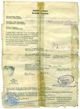 1945 - Entlassungsschein von Szameit Hermann *24.Juli 1913