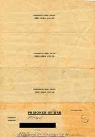 Brief vom 08.10.1946 aus dem Internierungslager 6 in Moosburg