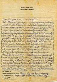 Brief vom 08.10.1946 aus dem Internierungslager 6 in Moosburg