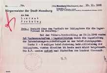 Schreiben der Stadt vom 13.11.1946 an den Landrat in Freising ber die Wachmannschaften - Lagerpolizisten