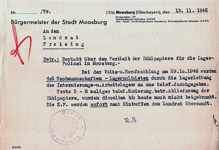 Schreiben der Stadt vom 13.11.1946 an den Landrat in Freising �ber die Wachmannschaften - Lagerpolizisten