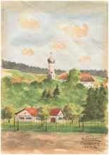 Moosburg Internierungslager Camp 6 - 30.07.1946 Blick nach Isareck