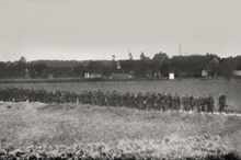 Stalag VIIA ist befreit, das Wachpersonal zieht selbst in Kriegsgefangenschaft