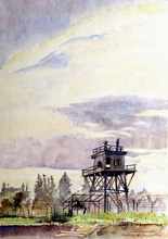 1946, Wachtturm vom Camp 6