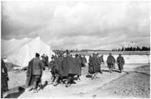 Stalag VII A, vor dem Zeltlager