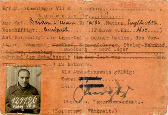 Moosburg Stalag VII A, Lagerausweis Brian William