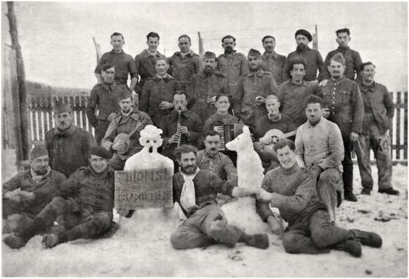 Moosburg Stalag VII A, Franz�sische Kriegsgefangene beim Arbeitseinsatz au�erhalb des Lagers