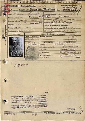 Personalkarte 100600, MERSLJAKOW Stefan, Ukraine USSR