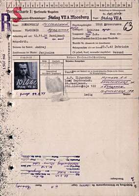 Personalkarte 101440, PETROWSKIJ Wladimir, USSR