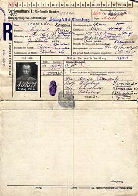 Personalkarte 102027, KONDENKO Michail, Major USSR