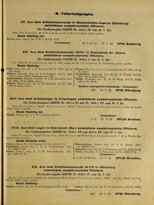 Entwichene Kriegsgefangene, Reichskriminalpolizeiamt Berlin, Sonderausgabe 22.07.1943