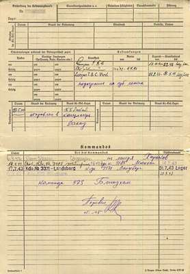 Personalkarte 103018, WASLENIKOW Aleksandr, Major, USSR