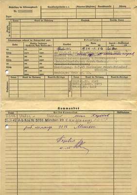 Personalkarte 103022, MARKOW Wassilij, Major, USSR