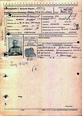 Personalkarte 107733, GREBENNIKOW Aleksej, USSR