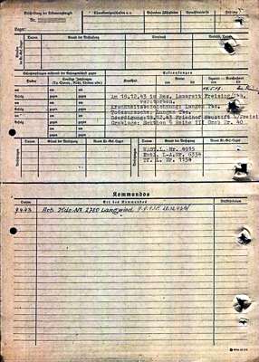 Personalkarte 107733, GREBENNIKOW Aleksej, USSR