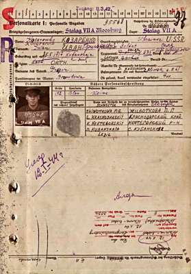 Personalkarte 95568, KASARENKO Iwan, USSR