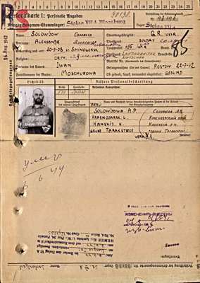 Personalkarte 98198, SOLOWJOW Aleksandr, USSR