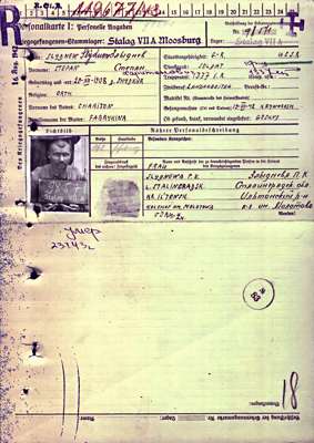 Personalkarte 98571, SLYDNEW Stepan, USSR