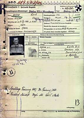 Personalkarte 98574, BATJEW Semjon, USSR