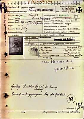 Personalkarte 98576, SWONARJOW Anton, USSR