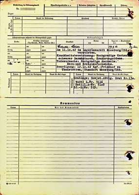 Personalkarte 98576, SWONARJOW Anton, USSR