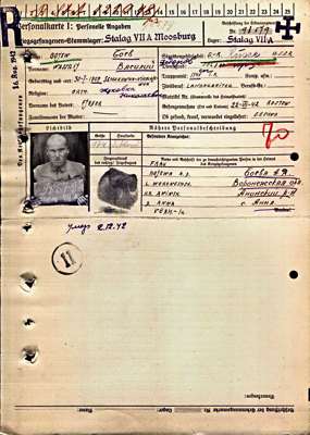 Personalkarte 98579, BOJEW Wassilij, USSR