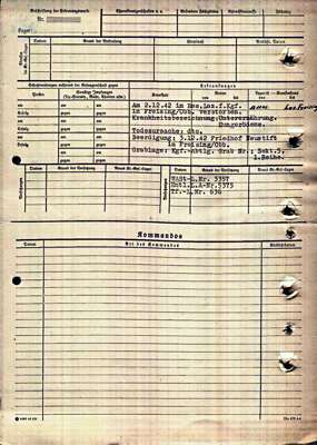 Personalkarte 98579, BOJEW Wassilij, USSR