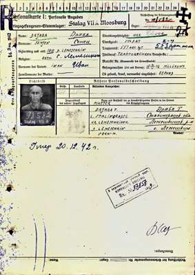 Personalkarte 98582, DRJABA Semjon, USSR