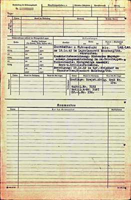 Personalkarte 98600, SCHTSCHERBAK Grigorij, Ukraine, USSR