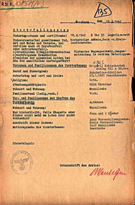 Sterbefallanzeige 98600, SCHTSCHERBAK Grigorij, Ukraine, USSR