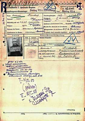 Personalkarte 98604, KONOWAL Iwan, USSR