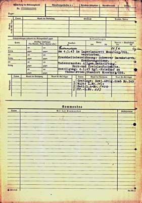 Personalkarte 98604, KONOWAL Iwan, USSR