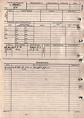 Personalkarte 98615, OBISCHTSCHENKO Prokofij, USSR