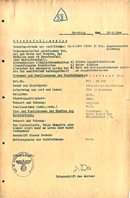 Sterbefallanzeige 99399, SHEREBZOW Iwan, USSR