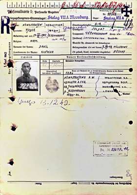 Personalkarte 99732, NEWOSTRUJEW Fjodor, USSR