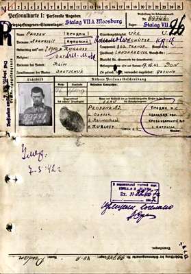 Personalkarte 99748, PRODAN Afanassij, Ukraine, USSR