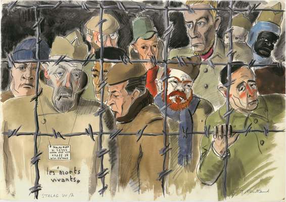 Moosburg Stalag VII A, J. Bertrand, les morts vivants / die lebenden Toten