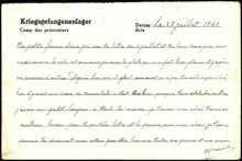 Kriegsgefangenenpost aus Stalag VII A - 1941, Marcel Patoux, Gefangenennummer 77829