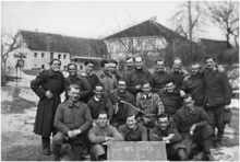 Franz�sische Kriegsgefangene beim Arbeitseinsatz au�erhalb des Lagers