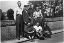 Franz�sische Kriegsgefangene an der Isarbr�cke (Arbeitseinsatz in der Sp�rrerau)